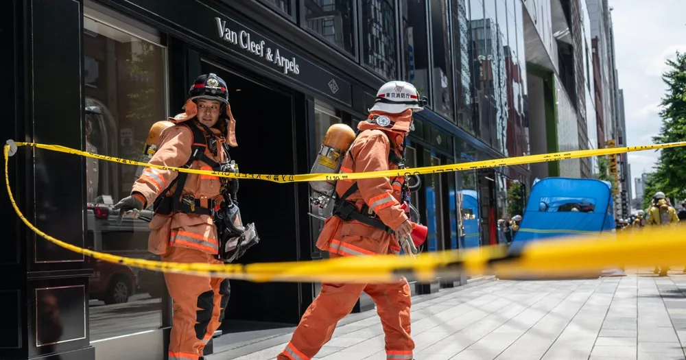 Around 20 injured after substance sprayed in Tokyo luxury mall