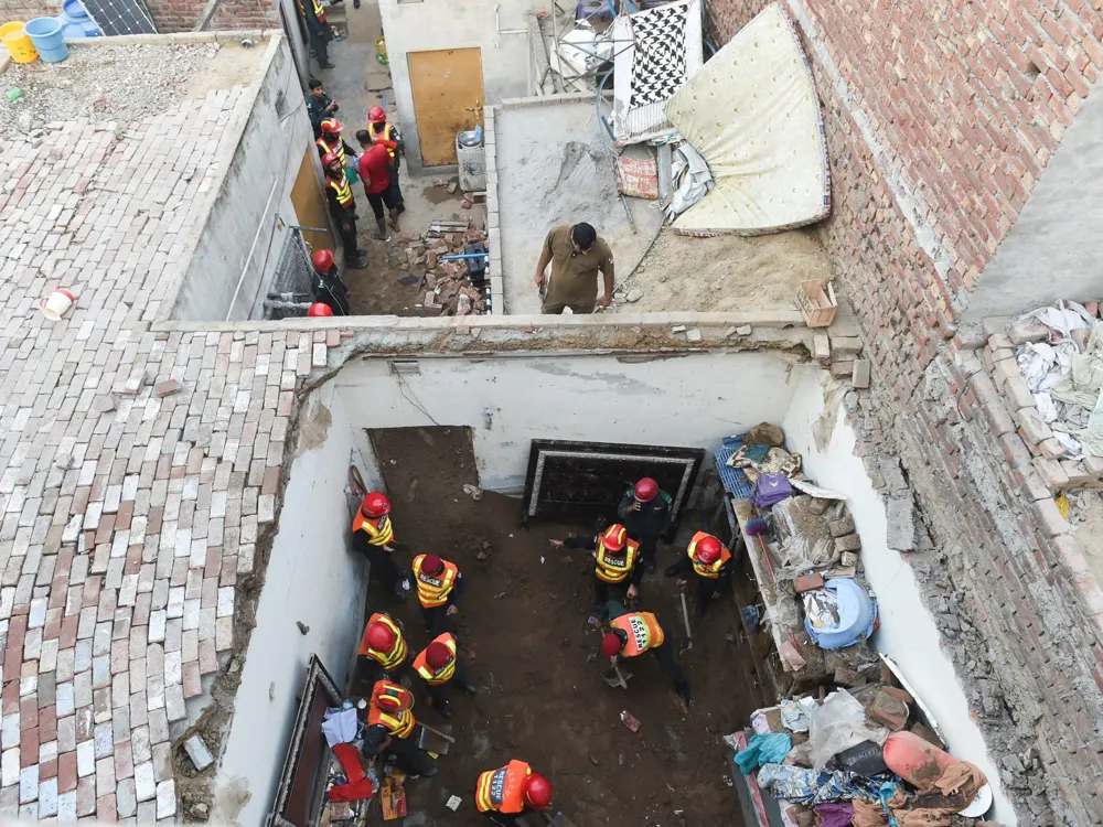 Roof collapse at Lahore tutoring centre claims lives of 14 children