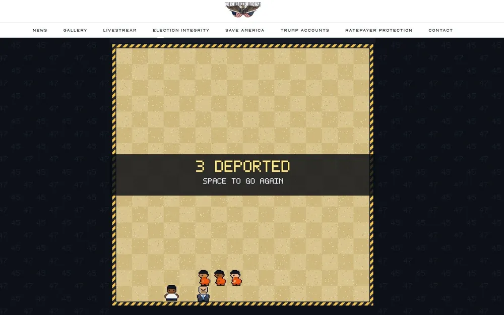 Trump's White House Launches Controversial Deportation Video Games