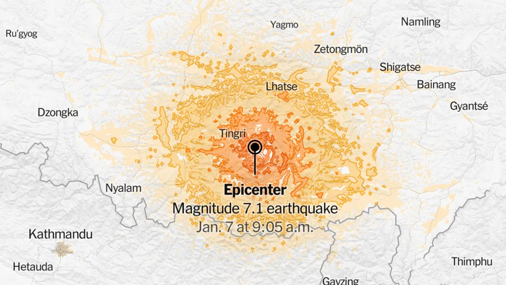 7.1-Magnitude Earthquake Hits Tibet Region Near Nepal's Border