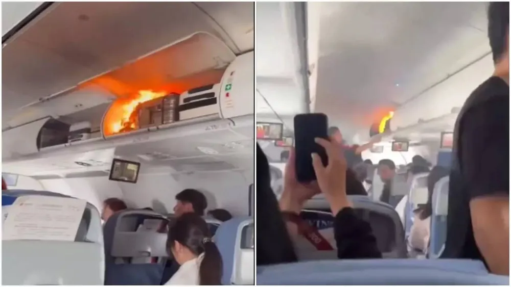 Air China flight diverted to Shanghai after lithium battery fire in cabin