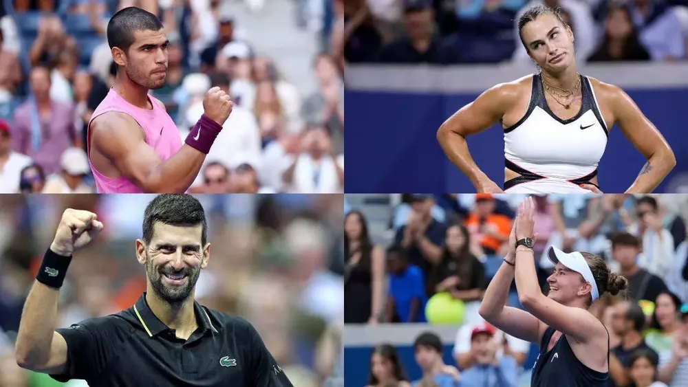 Alcaraz, Djokovic Advance to US Open Quarters with Sabalenka and Krejcikova