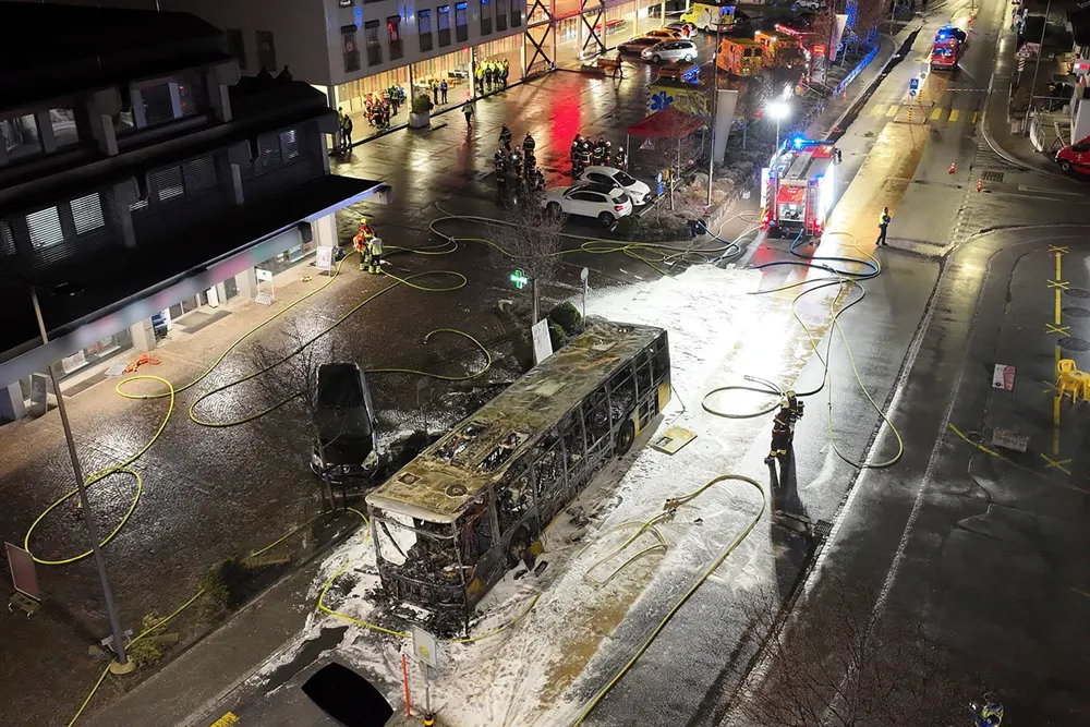 At least six dead in suspected deliberate bus fire in Switzerland