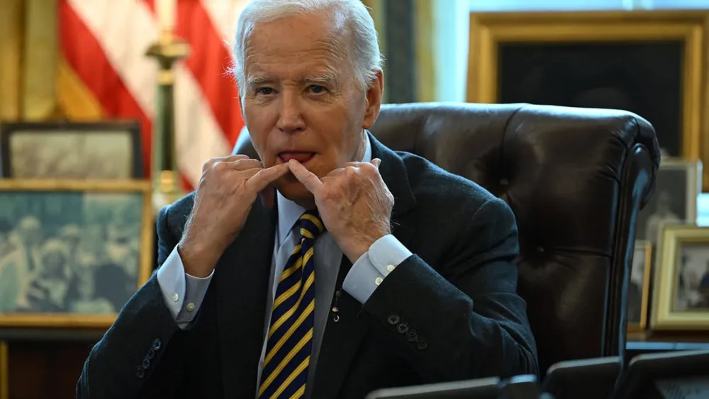 Biden Whistles to Quiet Reporters During Wildfires Briefing in California