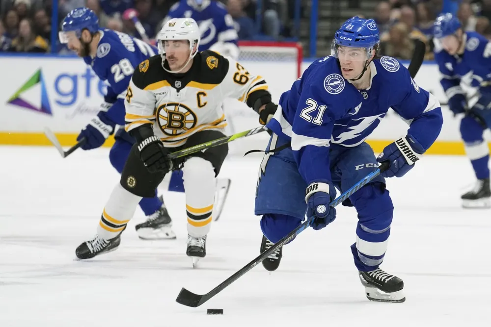 Brayden Point Scores Milestone 600th Point in Lightning's 4-1 Win Over Bruins