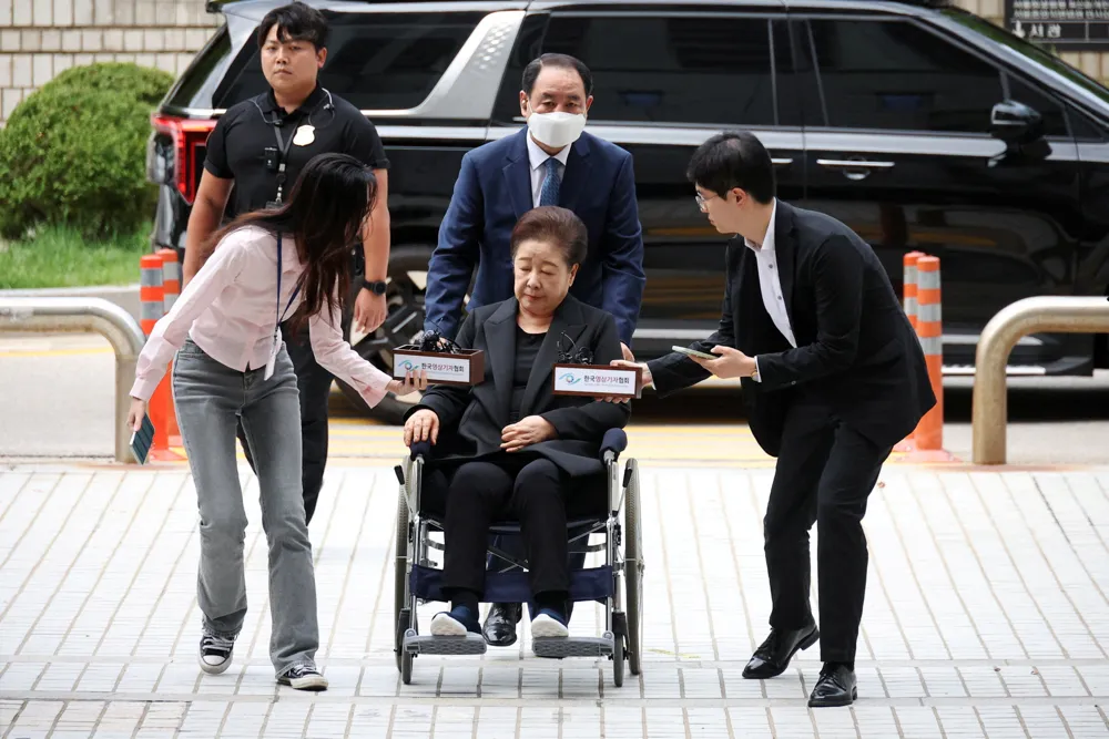 Bribery trial of Unification Church leader Han Hak-ja begins in South Korea