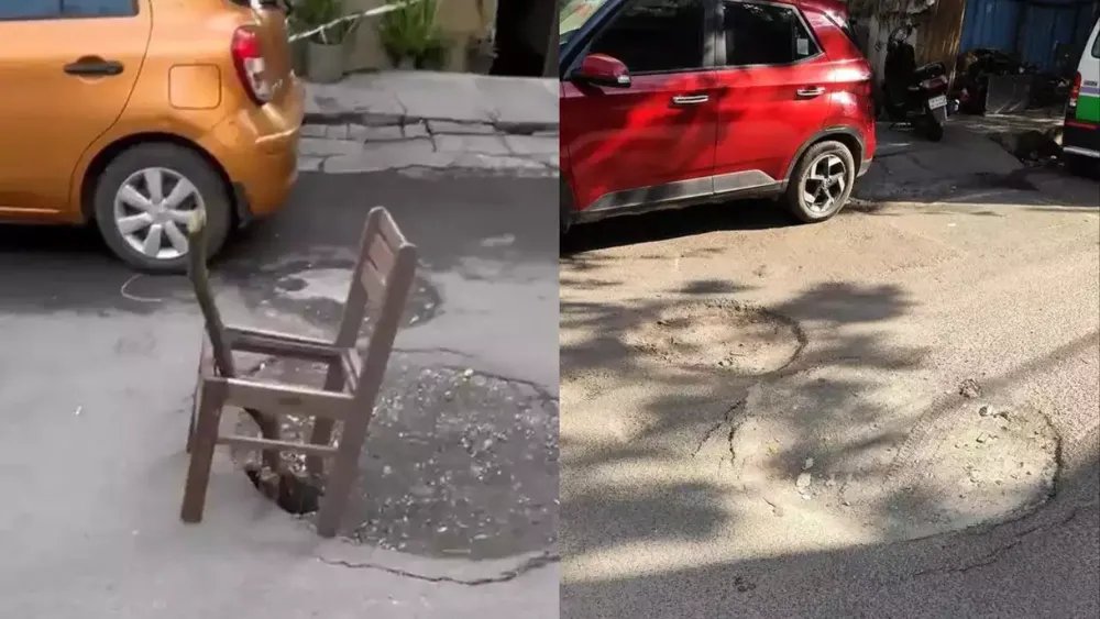 Broken chair serves as catalyst for sinkhole repair in Bengaluru