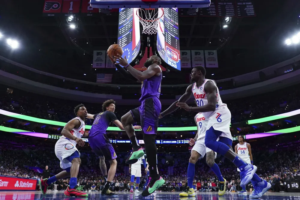 Bronny James Faces Challenges in NBA Debut with Los Angeles Lakers Amid 118-104 Loss to 76ers