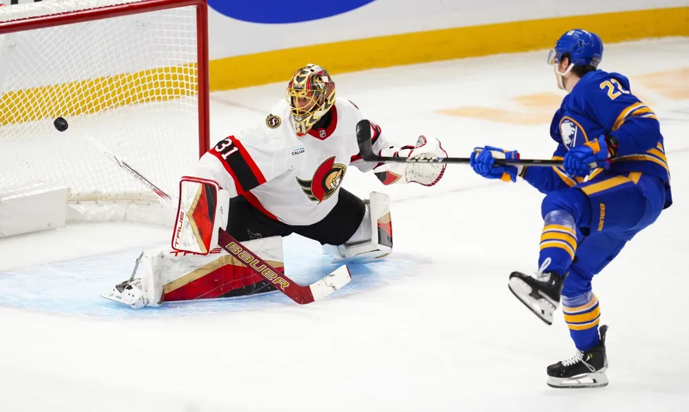 Buffalo Sabres defeat Senators 4-0 as Luukkonen records 35 saves