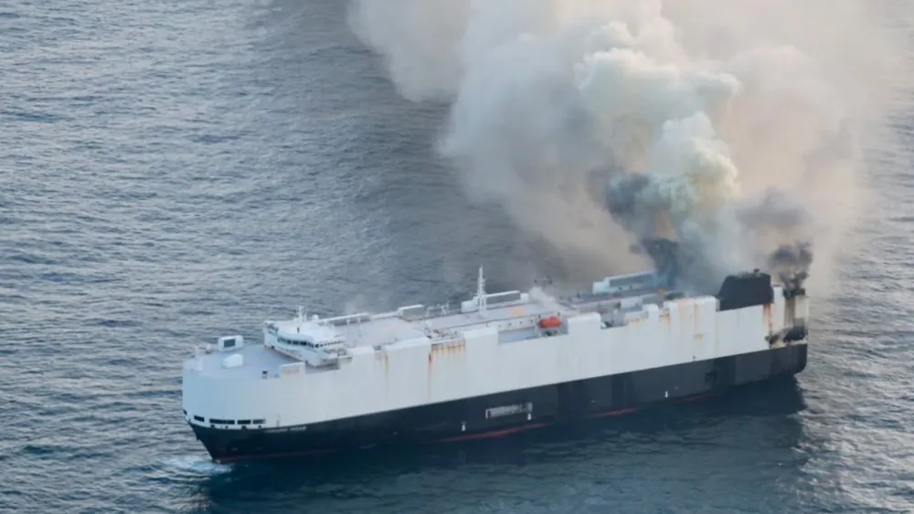 Fire erupts on cargo ship Morning Midas carrying 3,000 vehicles off Alaska