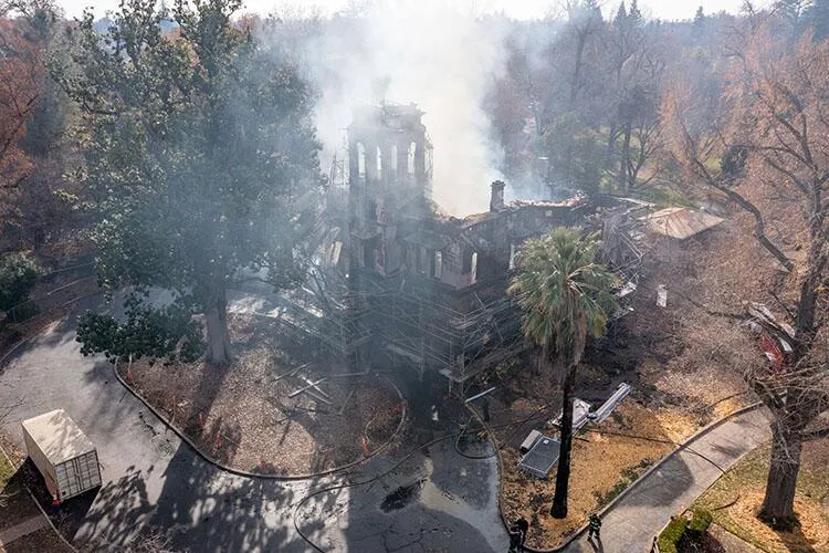 California man arrested for arson in devastating Bidwell Mansion fire