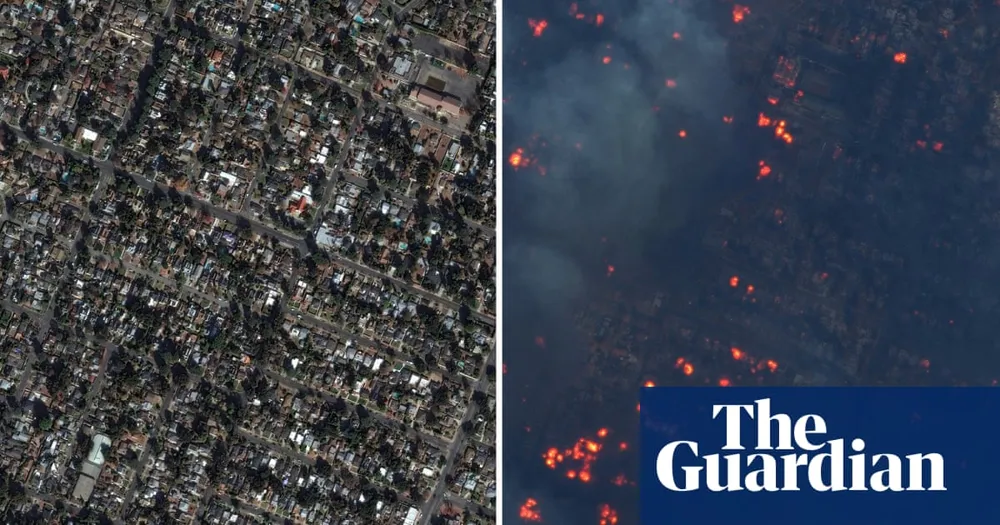 California wildfires devastate communities as satellite images reveal extensive damage