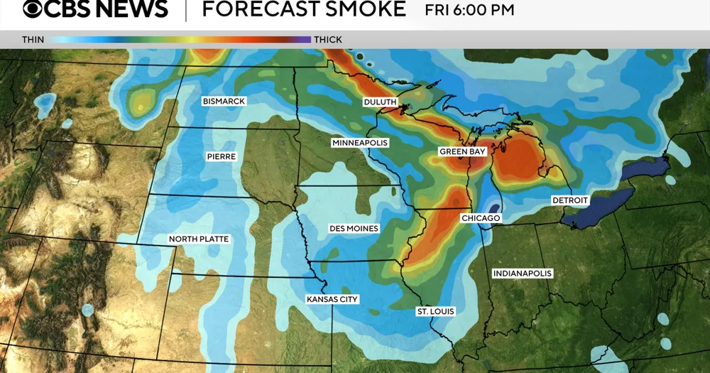 Wildfire Smoke From Canada Affects Air Quality Across the Upper Midwest