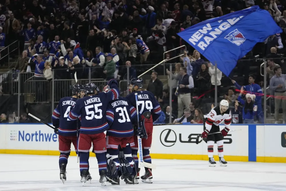 Carrick's Overtime Goal Secures Rangers' 3-2 Victory Over Devils