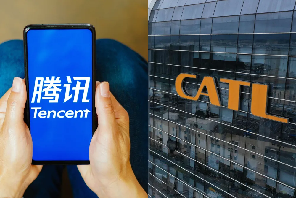 Chinese tech giants Tencent and CATL see stock decline due to US military entity designation