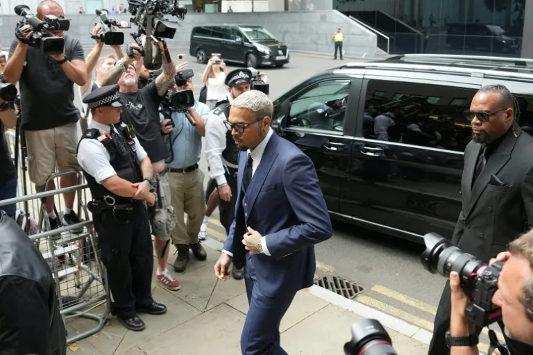 Chris Brown pleads not guilty to assault charges in London