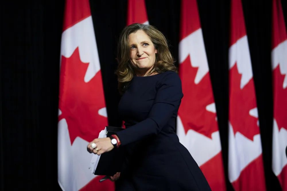 Chrystia Freeland Announces Candidacy to Replace Trudeau as Canada's Prime Minister