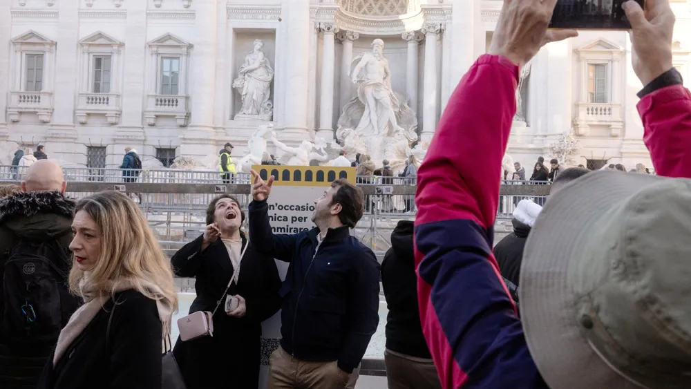 Coins Tossed at Trevi Fountain Support Charitable Causes