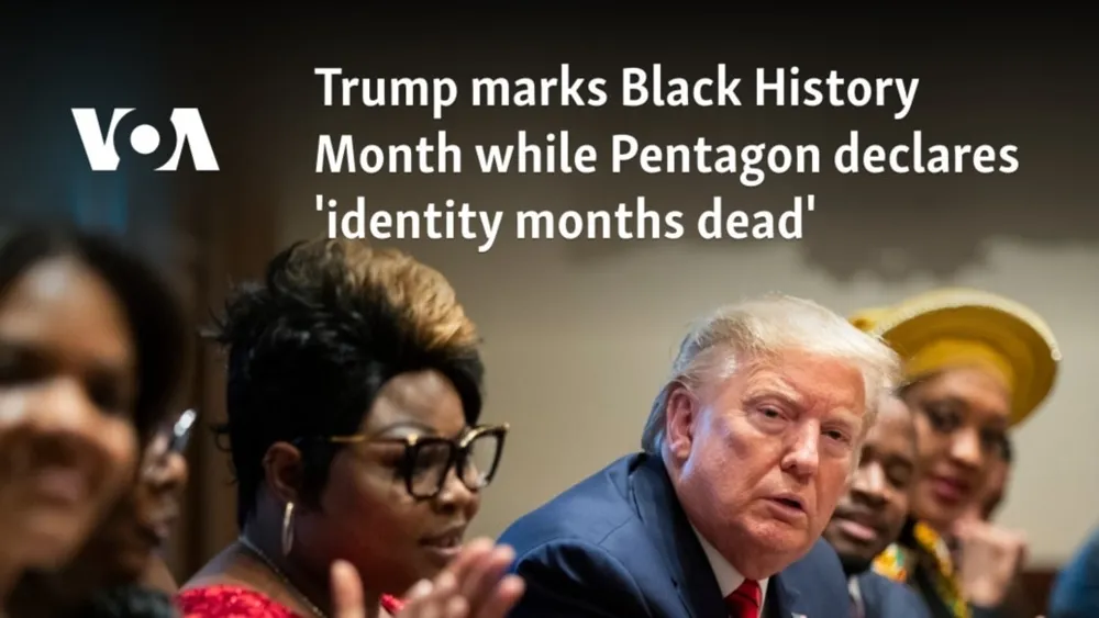 Conflicting Messages as Trump Celebrates Black History Month and Defense Department Declares 'Identity Months Dead'