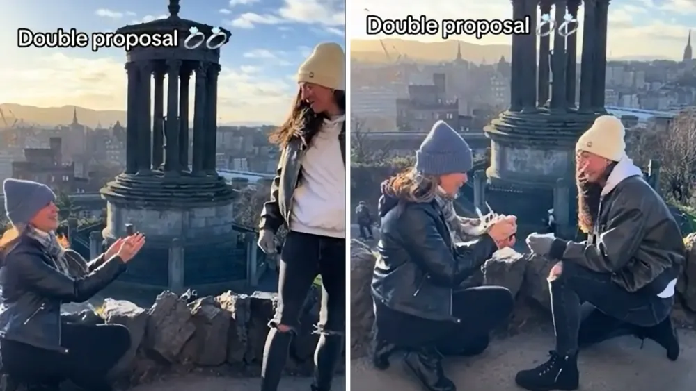 Couple's Double Proposal Goes Viral with Heartwarming Twist
