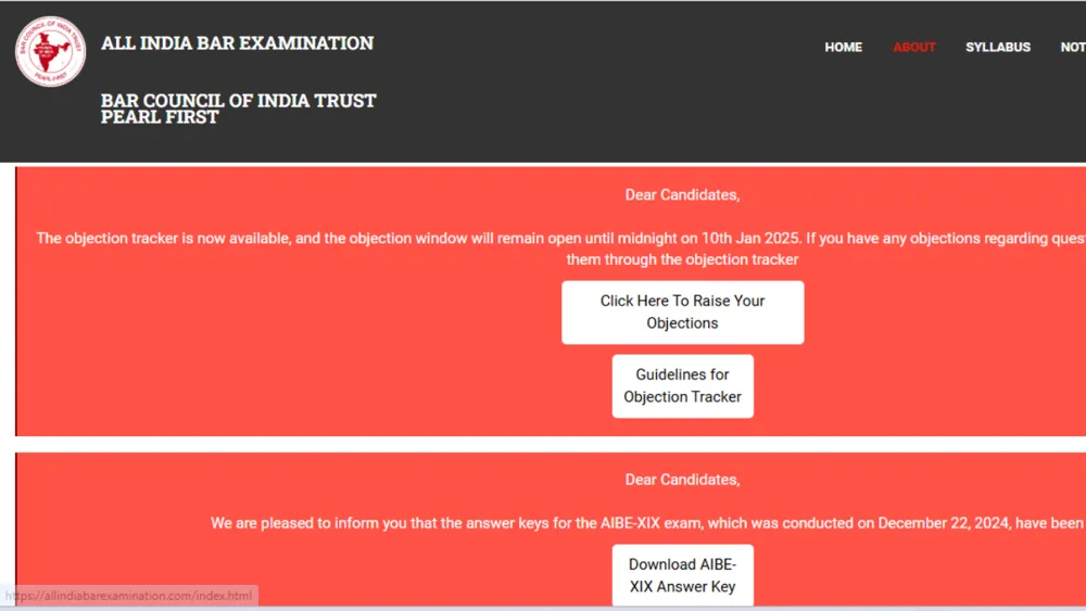 Deadline Today for AIBE 19 Answer Key Objections - How to Submit