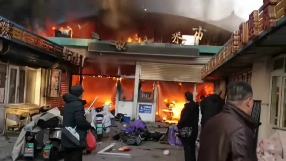 Deadly fire in northern China food market claims 8 lives and injures 15