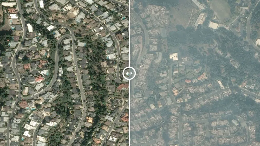 Devastating Impact of LA Fires: Before and After