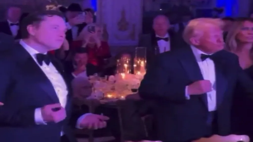 Donald Trump and Elon Musk Celebrate New Year with YMCA Dance