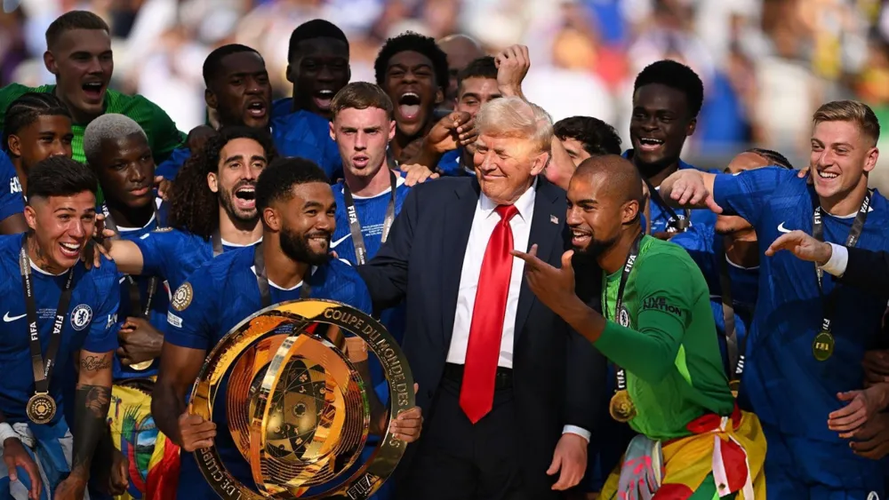 Donald Trump Joins Chelsea's Club World Cup Celebration, Causing Confusion and Controversy