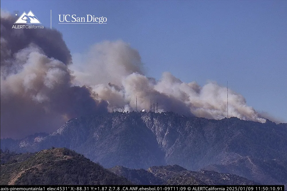 Eaton Fire Approaches Historic Mount Wilson Observatory, Threatening Communications