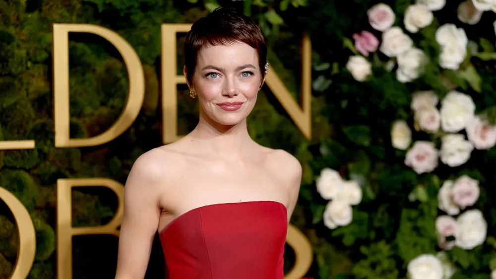 Emma Stone Unveils Bold Pixie Cut at Golden Globes