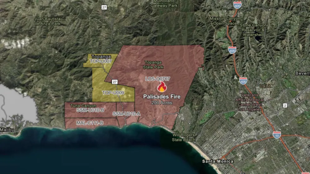 Evacuations Ordered in Pacific Palisades as Brush Fire Threatens Los Angeles Area