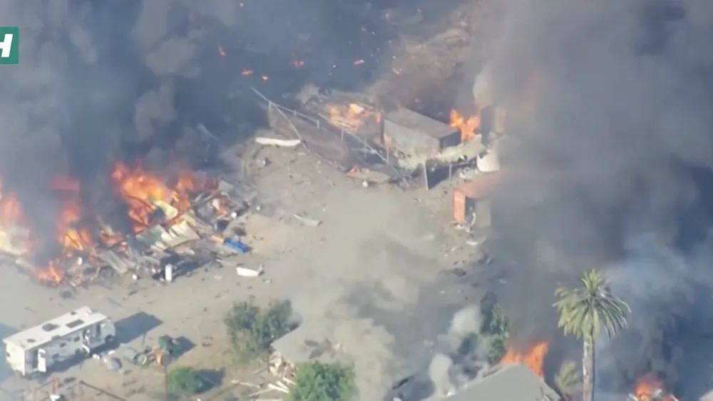 Explosion at California fireworks warehouse leads to fires and evacuations