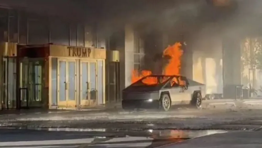 Explosion of Tesla Cybertruck near Trump Hotel kills one, injures seven