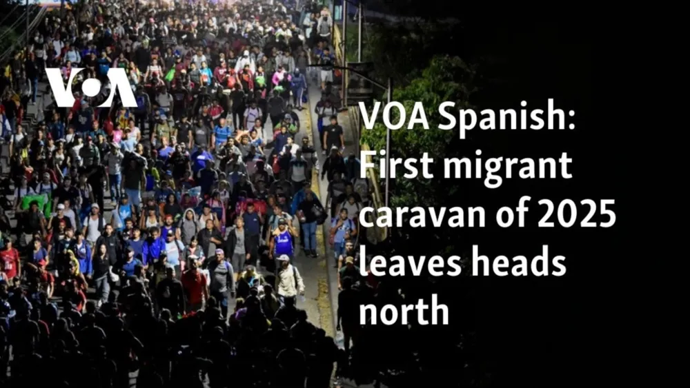 First migrant caravan of 2025 departs Tapachula towards Mexico City