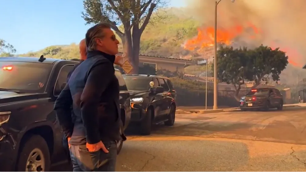 Gavin Newsom Faces Criticism Over 'Photo Op' During Palisades Fire Amid Trump's Accusations