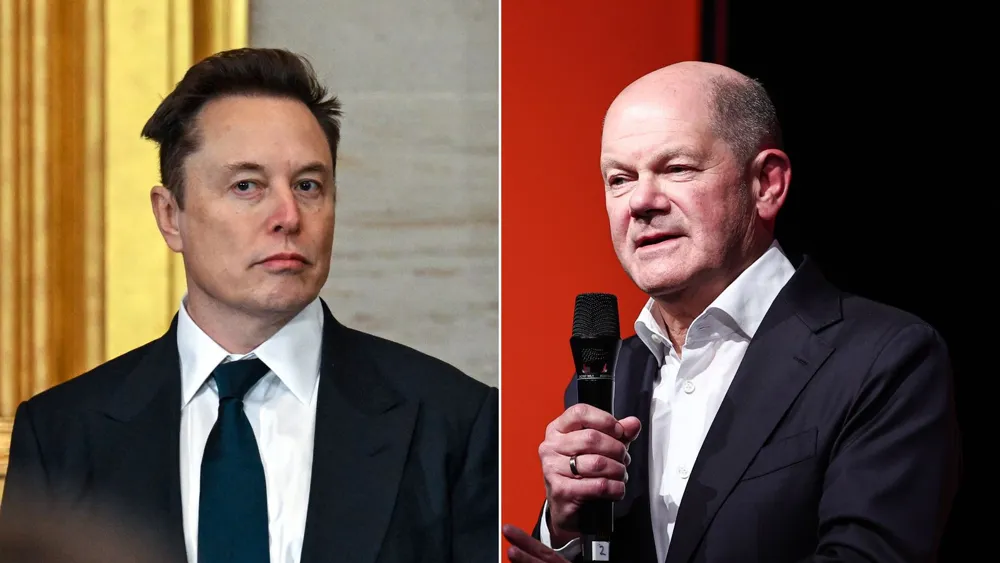 German Chancellor Olaf Scholz Condemns Elon Musk's Support for Far-Right Parties as 