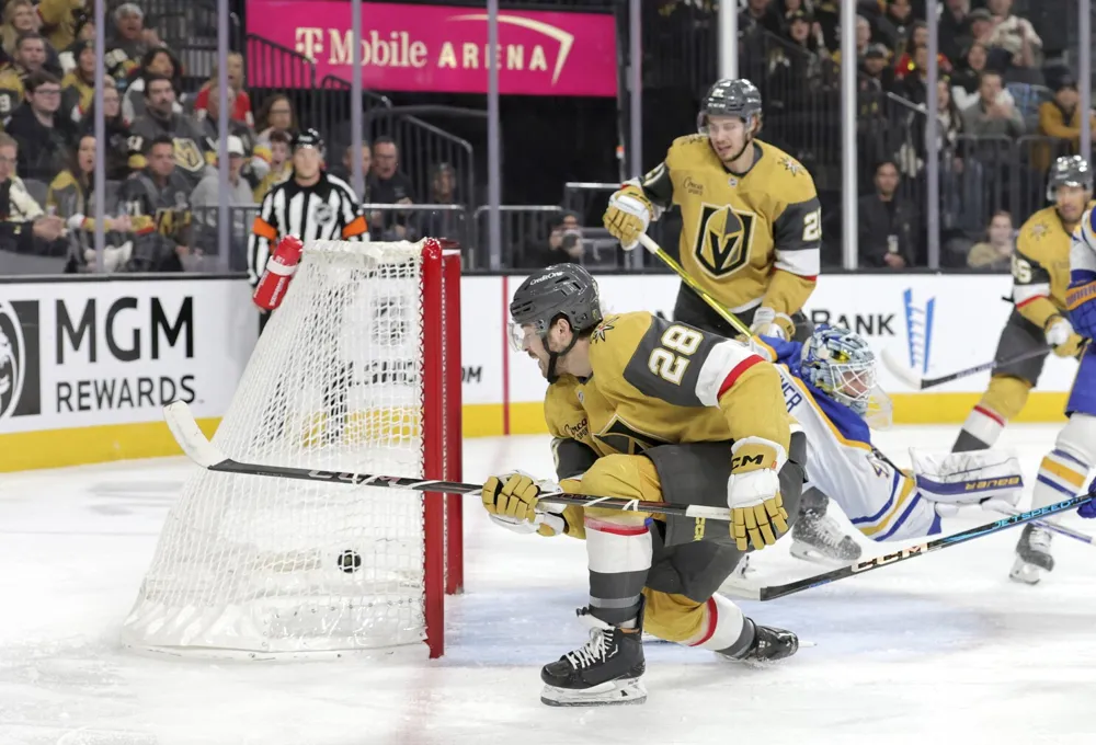 Golden Knights Edge Sabres 3-1 as Laczynski Scores First of Season