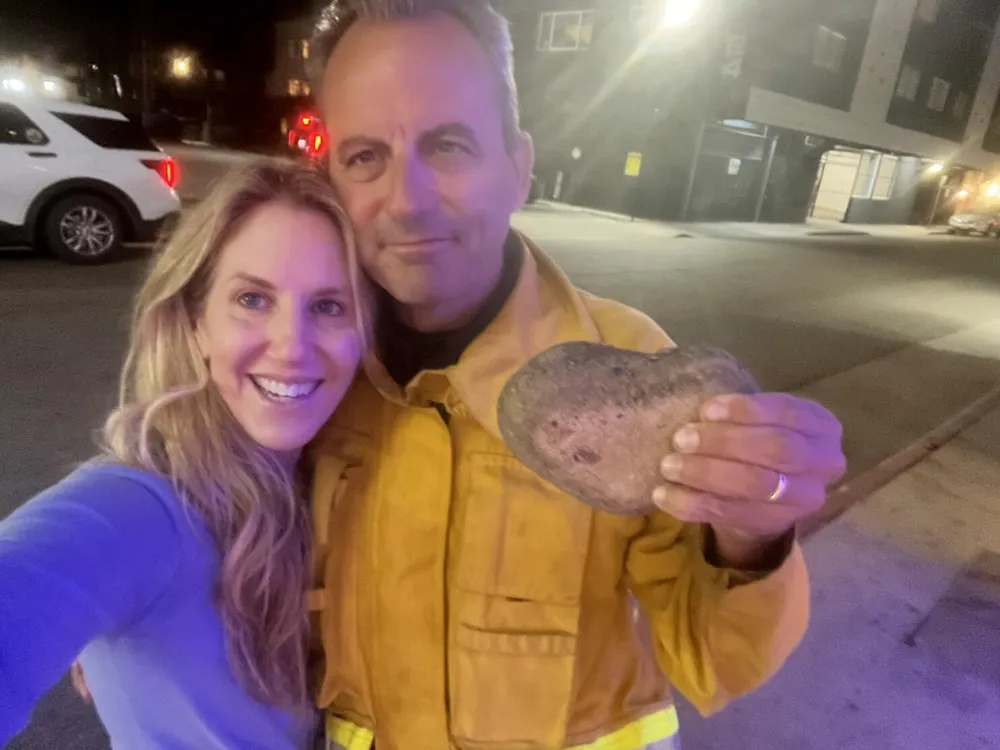 Heart-shaped rock found in Palisades fire brings solace to grieving family