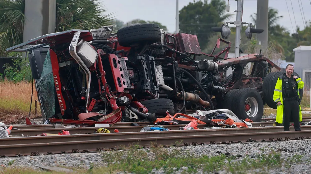 High-Speed Train Collides with Fire Truck in Delray Beach, Injuring 15