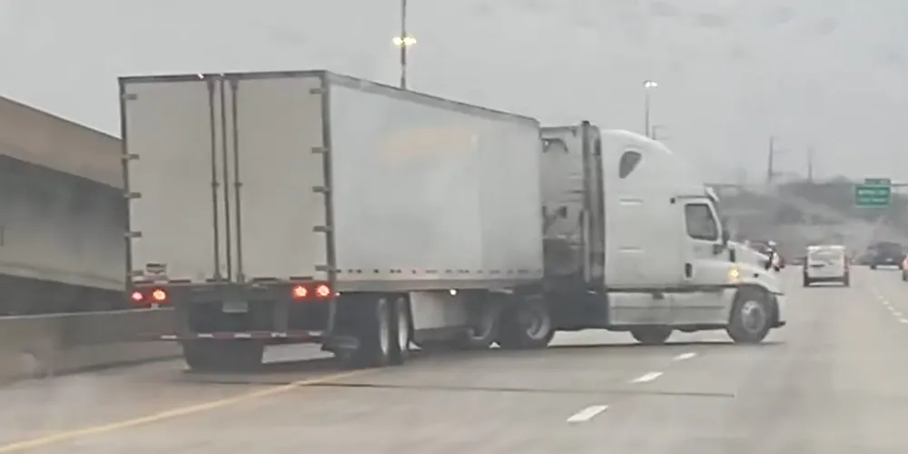 Icy Missouri highway chaos captured in video as semi-truck spins out of control amid severe winter storm