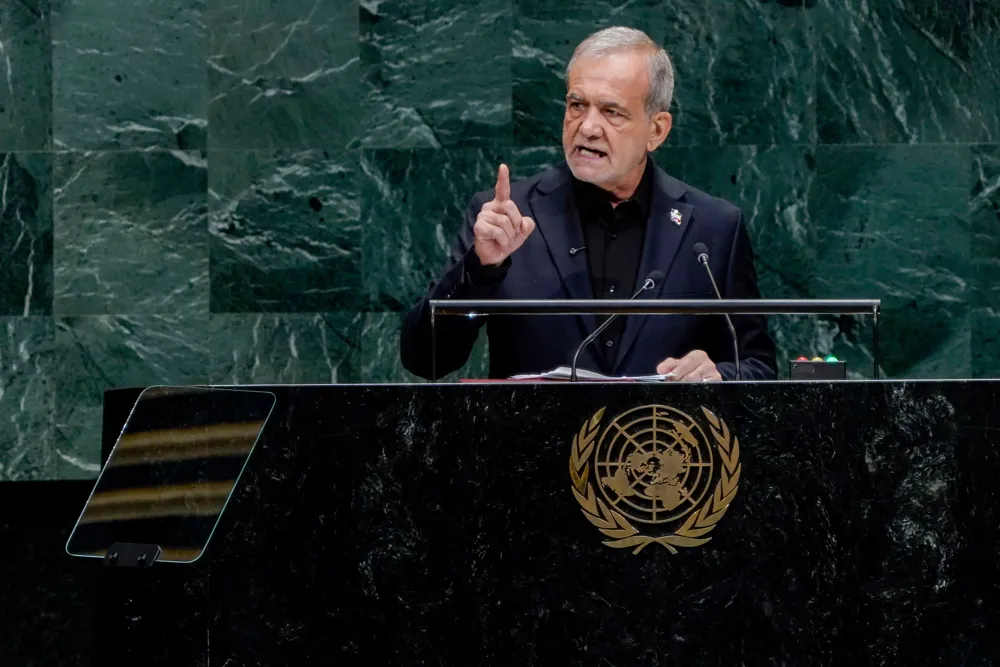 Iran's Pezeshkian Addresses UN, Condemns US Actions While Advocating Diplomacy