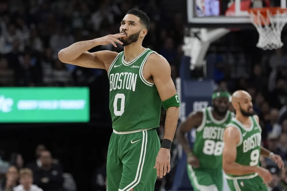 Jayson Tatum's standout performance secures Celtics' win over Timberwolves 118-115