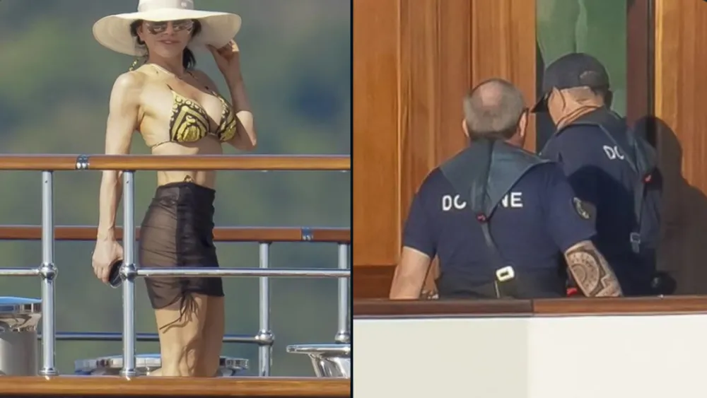 Jeff Bezos' $500M yacht Koru faces customs inspection while fiancée Lauren Sánchez enjoys the sun