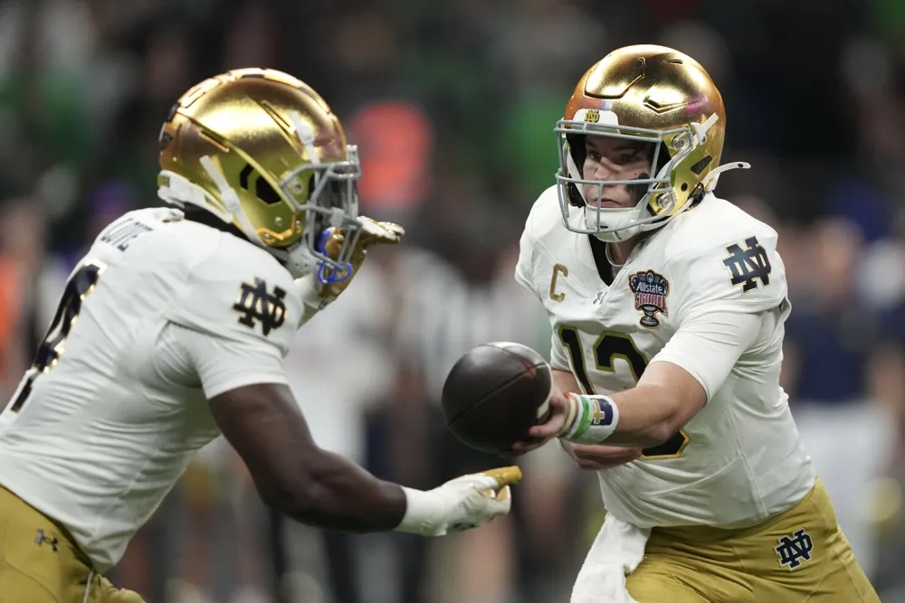 Jeremiyah Love set to start for Notre Dame in Orange Bowl against Penn State