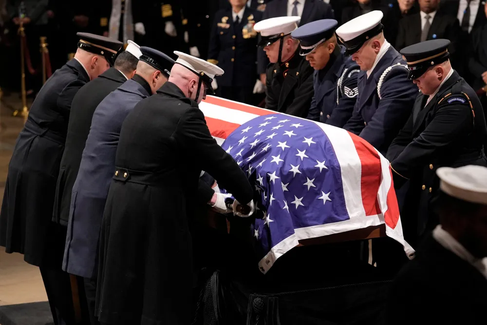 Jimmy Carter's Body Laid in State Following Solemn Military Procession