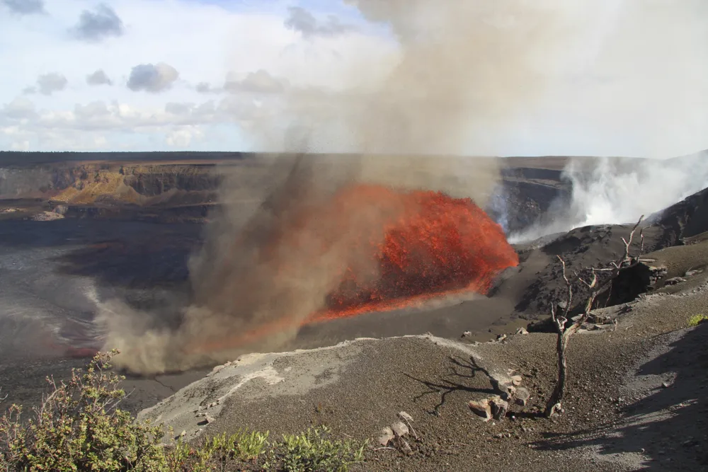 Kilauea volcano in Hawaii erupts for the 31st time, sending lava fountains soaring