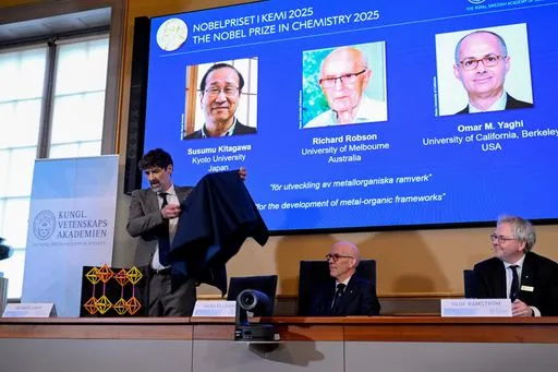 Kitagawa, Robson, and Yaghi Awarded 2025 Nobel Prize in Chemistry