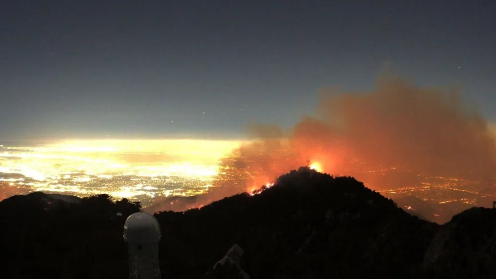 Los Angeles Wildfires Create Devastating Scene in Sierra Madre Mountains