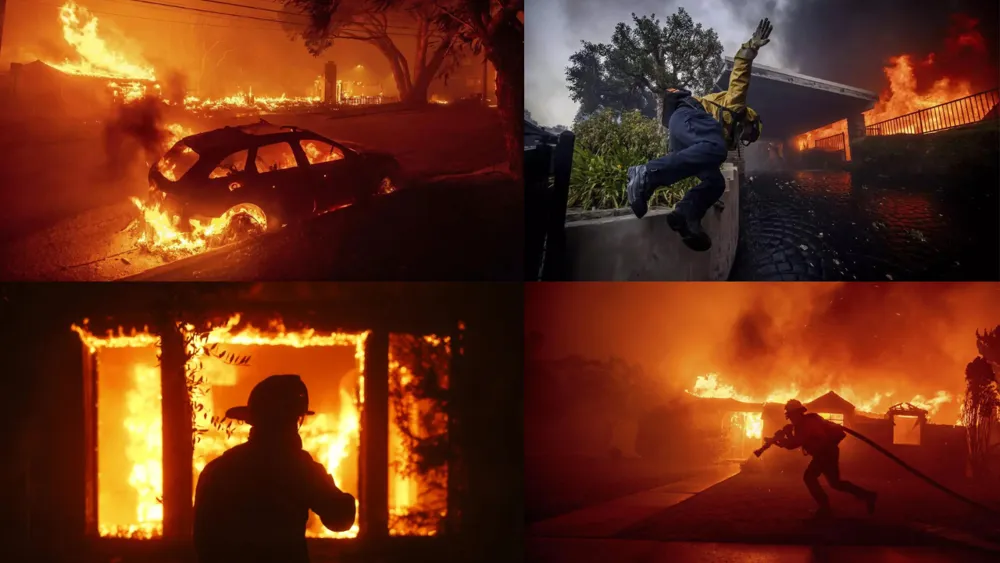 Los Angeles Wildfires Rage: Firefighters Lack Water as Residents Evacuate in Panic